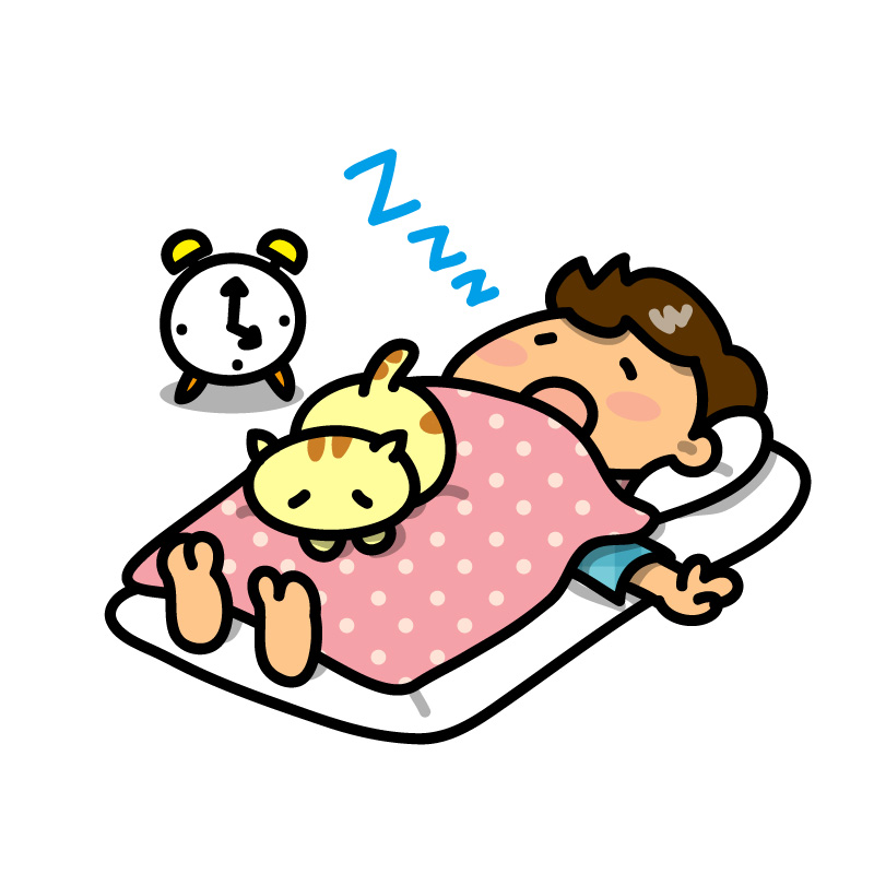 眠っている子供のイラスト