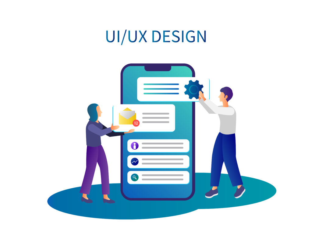 UI/UXデザインを表したイラスト